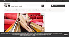 Desktop Screenshot of fashioncode.pl